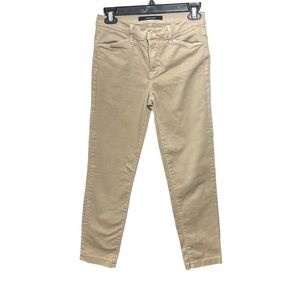 J Brand Women's Sz 26 Kailee Slim Fit Cropped Trouser Pants Tan Made In USA